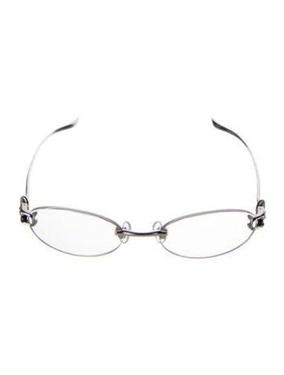 Pre-owned Gentle Monster Musubi Narrow Eyeglasses In Silver