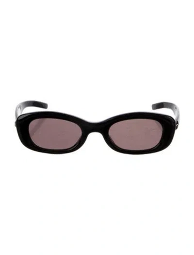 Pre-owned Gentle Monster Narrow Tinted Sunglasses In Black
