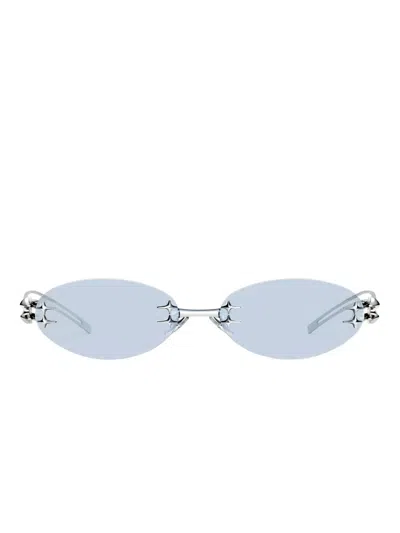 Gentle Monster Node 02 Sunglasses In Silver