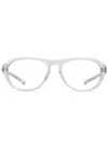 Gentle Monster Oaa C1 Pilot-frame Glasses In White
