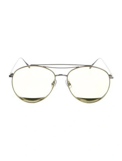 Pre-owned Gentle Monster Odd Odd Aviator Sunglasses In Silver