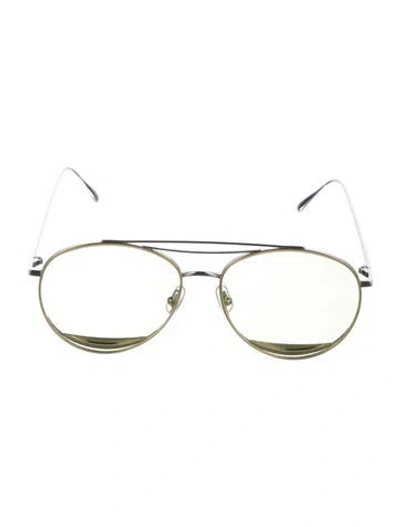 Pre-owned Gentle Monster Odd Odd Aviator Sunglasses In Silver