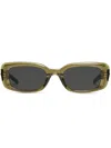 Gentle Monster Rectangular Frame Sunglasses In Green
