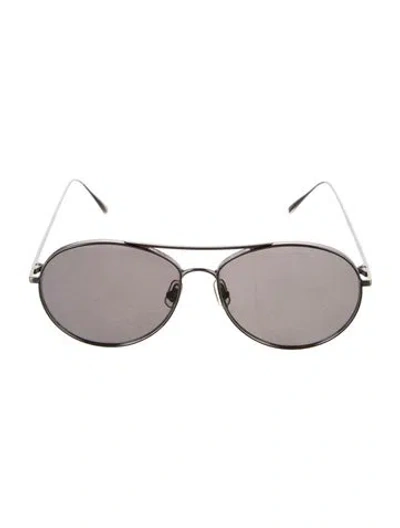 Pre-owned Gentle Monster Renny Ring Aviator Sunglasses In Silver