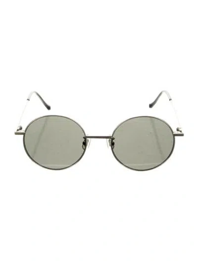 Pre-owned Gentle Monster Round Tinted Sunglasses In Metallic/silver