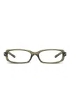 Gentle Monster Slyk Kc1 Rectangle-frame Glasses In Green