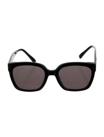 Pre-owned Gentle Monster Square Tinted Sunglasses In Black/gold