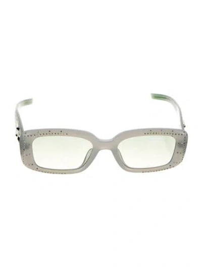 Pre-owned Gentle Monster Square Tinted Sunglasses In Green/purple