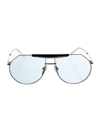 Pre-owned Gentle Monster Tomboe Aviator Sunglasses In Metallic/silver