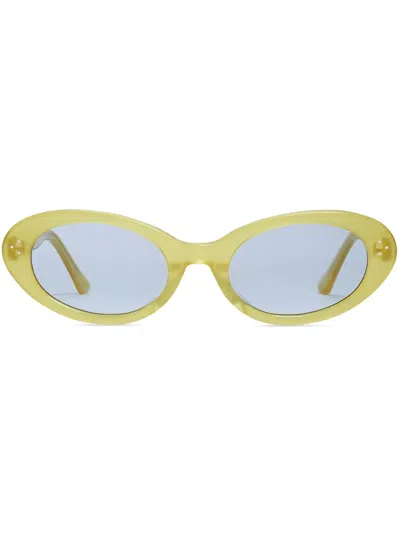 Gentle Monster Transparent-oval-design Sunglasses In Green
