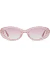 Gentle Monster Transparent-oval-frame Sunglasses In Pink