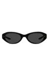 Gentle Monster Vamp Oval-frame Sunglasses In Black