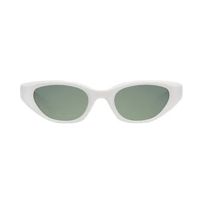Pre-owned Gentle Monster Verse W2 Star Detail Cat Eye Sunglasses 'white' | Men's Size Onesize