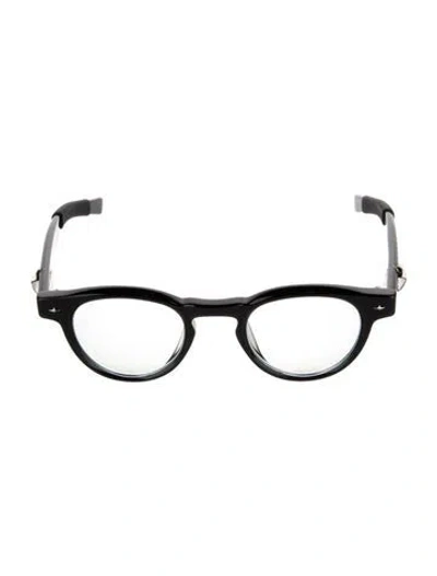 Pre-owned Gentle Monster Von 01 Round Eyeglasses In Black