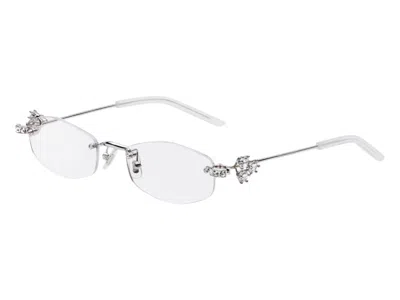 Pre-owned Gentle Monster Women's  Glitz 02 Sunglasses In Silver/clear In Multi