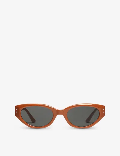 Gentle Monster Oval-frame Sunglasses In Brown
