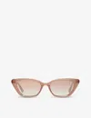 Gentle Monster Womens Terra Cotta Pc7 Cat-eye Branded-arm Acetate Sunglasses