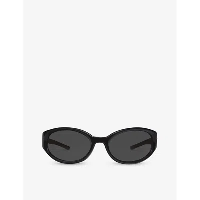 Gentle Monster Womens Young 01 Oval-frame Acetate Sunglasses In Black