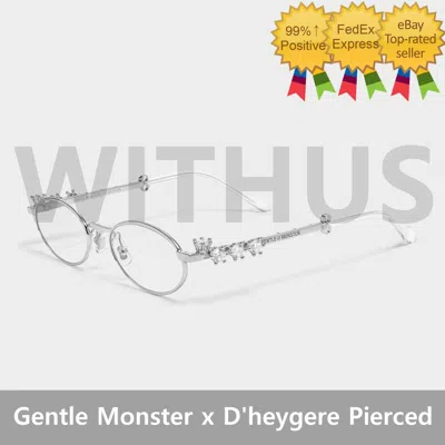 Pre-owned Gentle Monster X D'heygere Pierced 02 Silver / 100% Authentic - Tracking