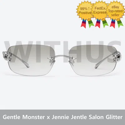 Pre-owned Gentle Monster X Jennie Jentle Salon Glitter 02 Silver Metal Brown Gradient