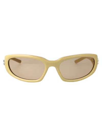 Gentle Monster Y10 Yellow Acetate Sunglasses In Brown