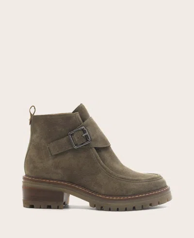 Gentle Souls - Baden Suede Buckle Boot In Gray