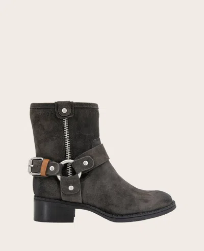 Gentle Souls - Barker Suede Moto Boot In Charcoal Suede