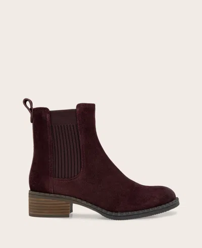 Gentle Souls - Best Suede Elastic Bootie In Burgundy