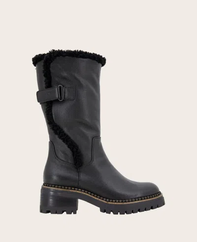 Gentle Souls - Bradford Leather Sherpa Lined Boot In Black Leather