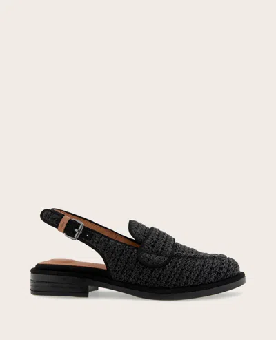 Gentle Souls - Caleb Raffia Slingback In Black Raffia