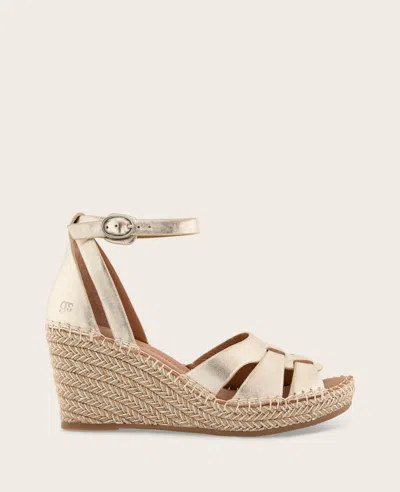 Gentle Souls - Coolie Metallic Espadrille Wedge In Brown