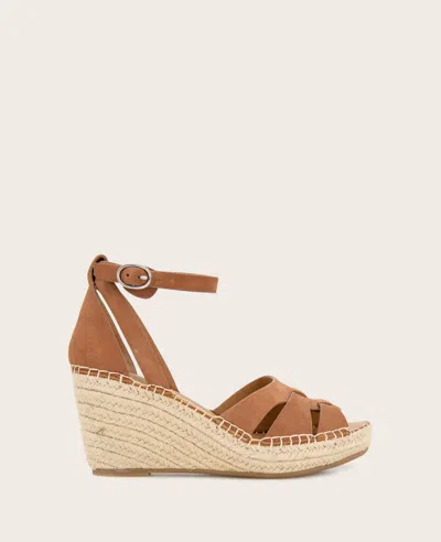 Gentle Souls - Coolie Nubuck Espadrille Wedge In Luggage Nubuck