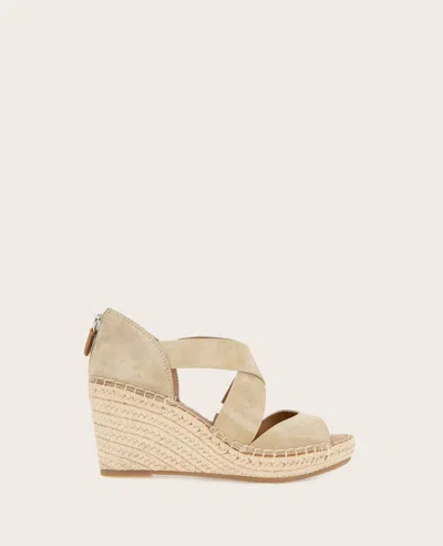 Gentle Souls - Corinne Suede Espadrille Wedge In Warm Sand Suede