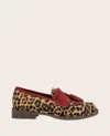 Gentle Souls Women's Cydney Tassel Loafer Flats In Leopard Haircalf