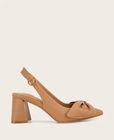 Gentle Souls Women's Diana Slingback Pumps In Camel Leather