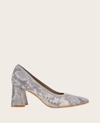 Gentle Souls - Dionne Snakeskin Leather Heel In Taupe Snake Leather