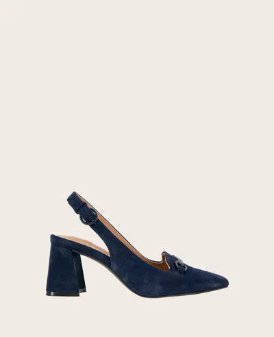 Gentle Souls - Dionne Suede Slingback Heel In Navy Suede