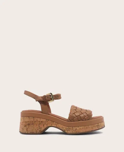 GENTLE SOULS GENTLE SOULS - DORRIS WOVEN LEATHER CORK PLATFORM SANDAL