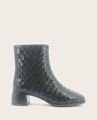 Gentle Souls - Elodie Leather Woven Side Zip Boot In Multi