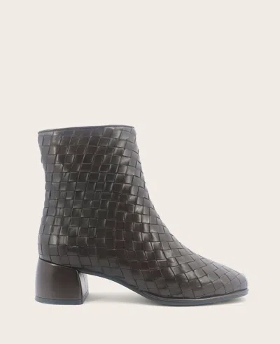 Gentle Souls - Elodie Leather Woven Side Zip Boot In Multi
