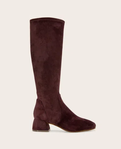 Gentle Souls - Emily Micro Suede Stretch Boot With Wide Calf In Burgundy