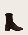 Gentle Souls Women's Emily Block Heel Bootie In Chocolate Suede