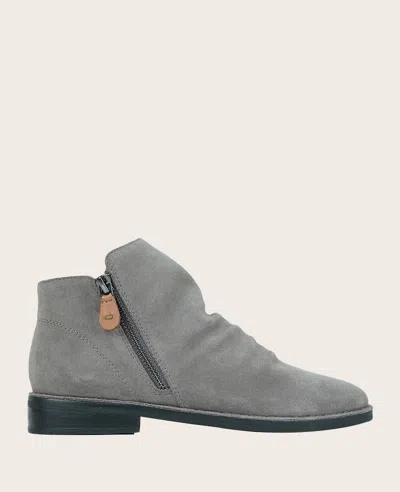 Gentle Souls - Emma Suede Double Zip Bootie In Cement Suede