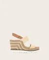 Gentle Souls Evora Wedge Sandal In Natural Textile