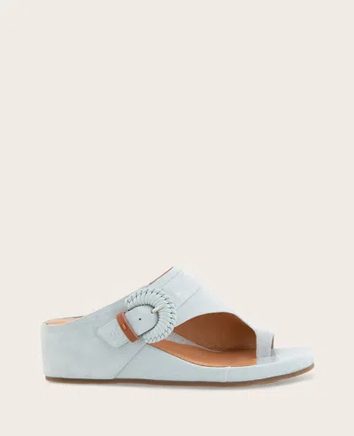 Gentle Souls Galina Toe Loop Wedge Sandal In Blue