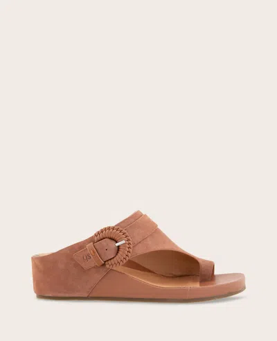 Gentle Souls Galina Toe Loop Wedge Sandal In Brown
