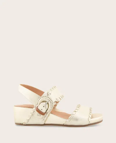 Gentle Souls Gayle Slingback Wedge Sandal In White
