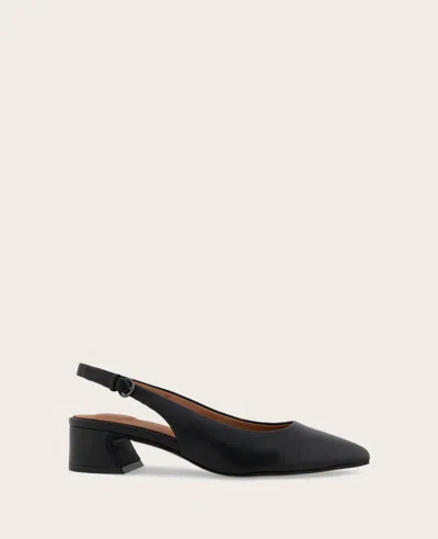 Gentle Souls - Georgia Leather Slingback Heel In Black Leather