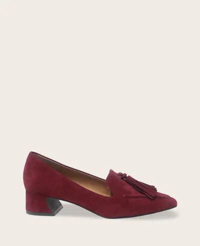Gentle Souls - Glova Suede Tassel Heel In Burgundy