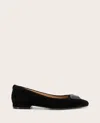 Gentle Souls Women's Hanette Square Toe Suede Flats In Black